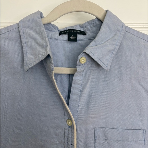 Blue Button-Down Women’s Shirt - Banana Republic - Picture 5 of 8